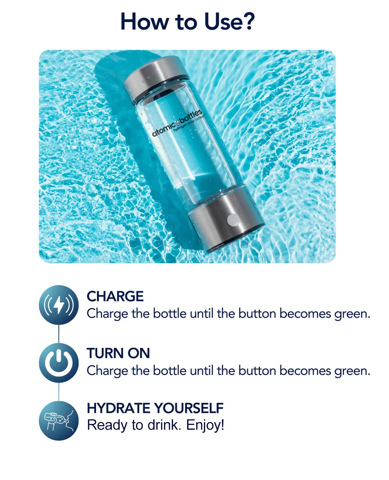 atomicBottles™ Hydrogen Water Generator PRO